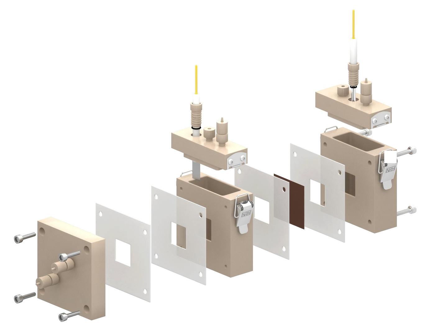 101014 Entry-Level Gas-Diffusion Cell — Assembly view