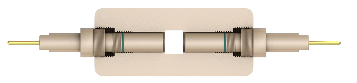 B001-3 Visual Two-Electrode Battery Cell — Section view