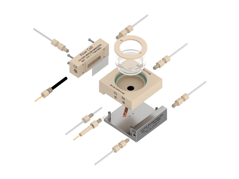 C031-3 Gas-Diffusion Raman Cell — Assembly view