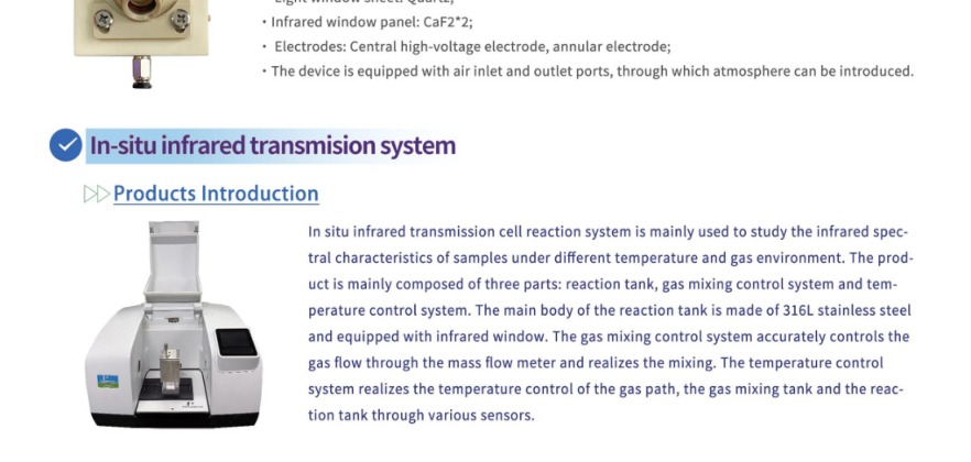 In-Situ Infrared Transmission System — SSI catalogue section